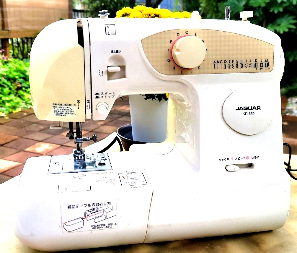 ジャガー ミシン KD-650 通電OK ジャンク品 修理前提 補助テーブル付き拍卖
