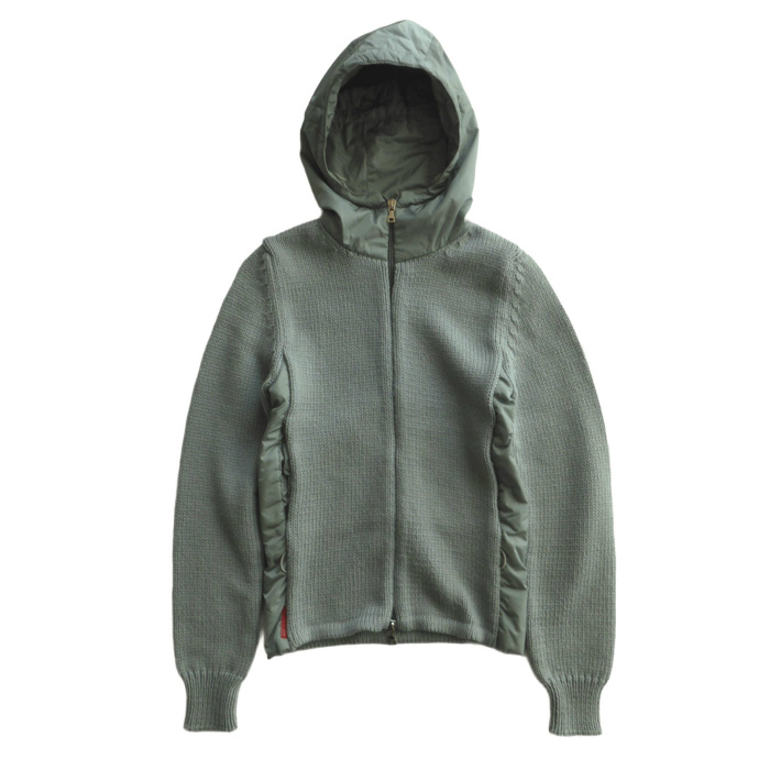プラダ (PRADA) プラダスポーツ ニット ジップアップ フーディ 36 グレー 24V3770 ウェア(中古)拍卖