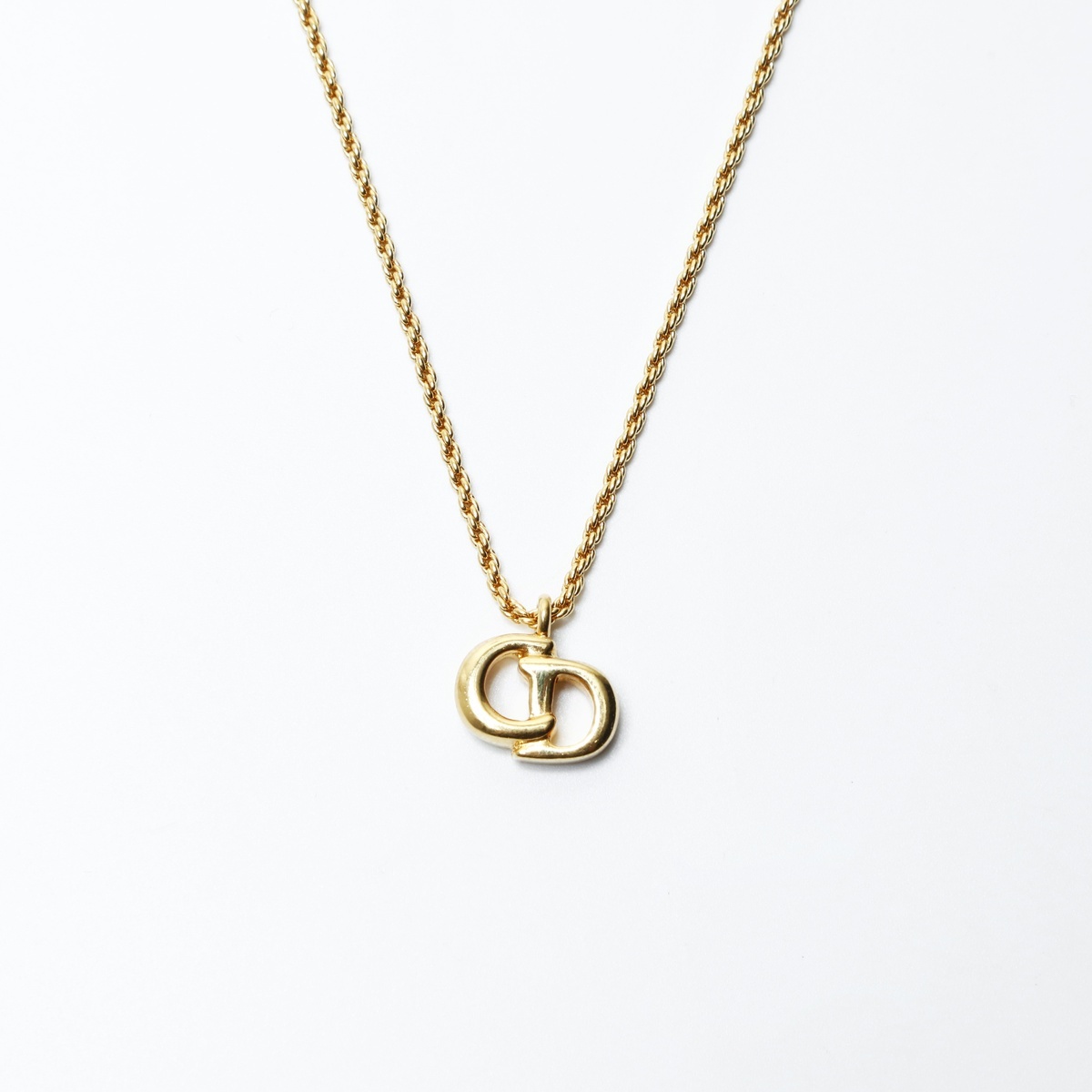 極美品 クリスチャンディオール Christian Dior CDロゴ ネックレス ゴールド WS24304拍卖