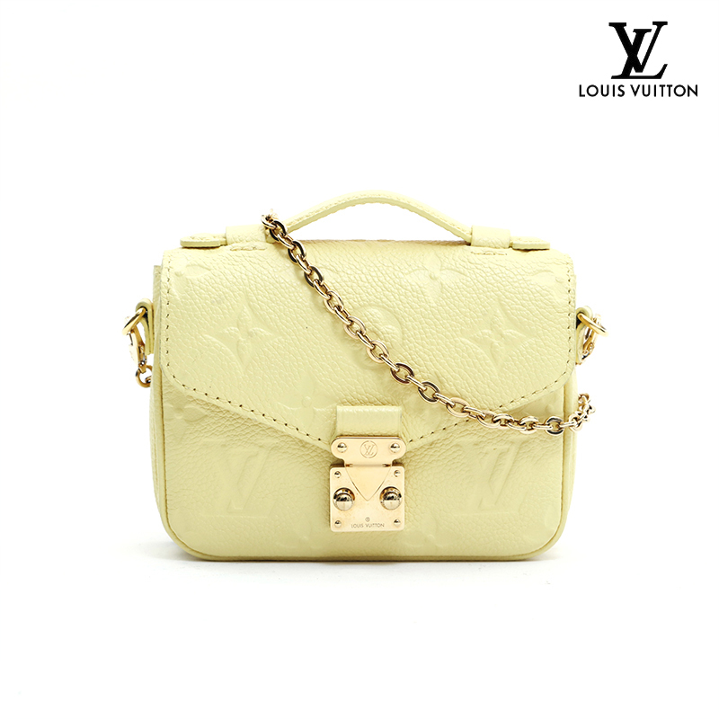 美品 ルイ・ヴィトン LOUIS VUITTON マイクロメティス ポーチ チェーン モノグラム ハンドバッグ イエロー P13384拍卖