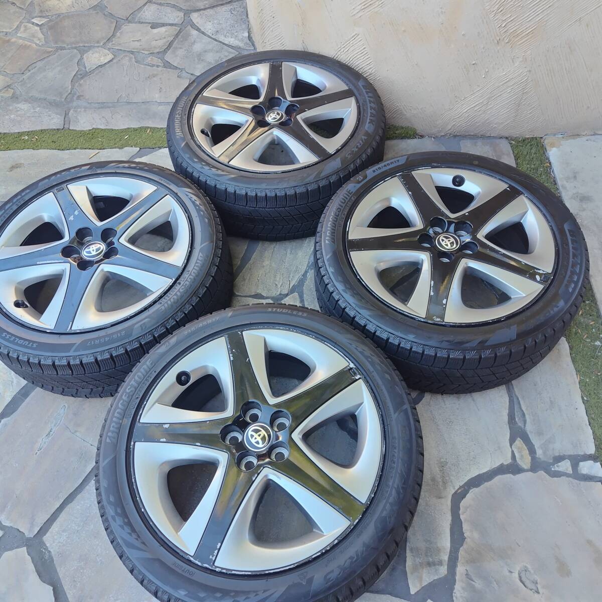 50プリウス純正ホイール!2021年!215/45R17ブリヂストンブリザックVRX3!!拍卖