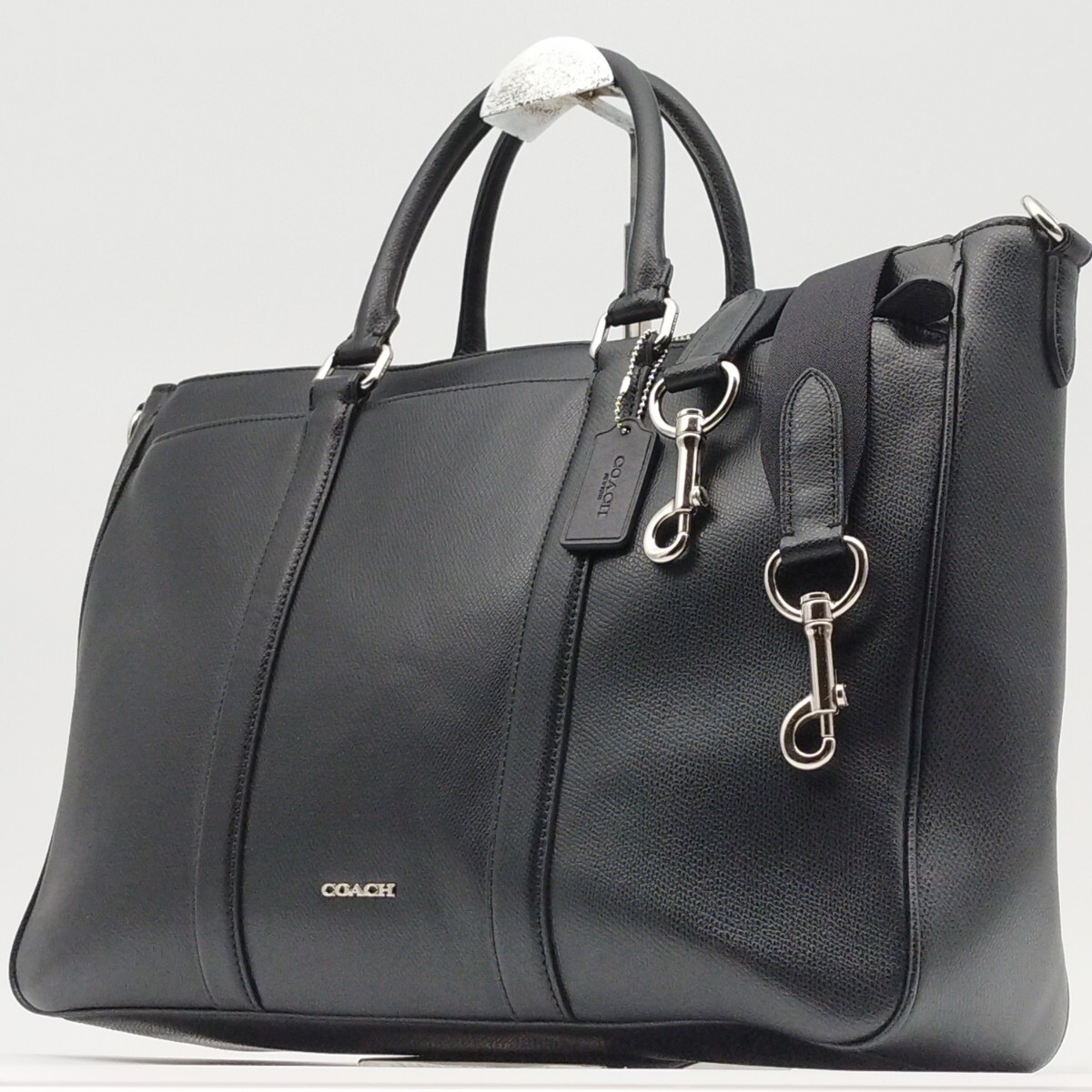 極美品 コーチ COACH トートバッグ ショルダー 2way メトロポリタン 本革 レザー 黒 肩掛け 斜め掛け ビジネスバッグ ブリーフケース 鞄拍卖