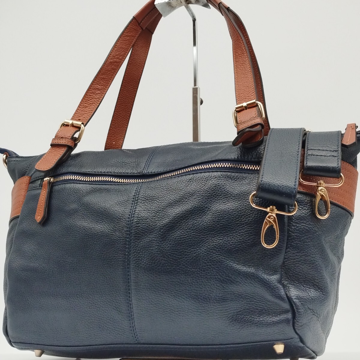 極美品! ナノユニバース NANO universe トートバッグ 2way ショルダー 本革 レザー 肩掛け 斜め掛け A4可 ビジネス ブリーフケース メンズ拍卖