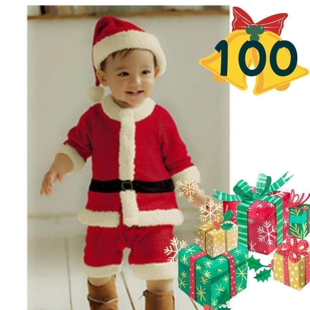 【新品】ベビーサンタ服 100 男の子 クリスマス コスチューム セットアップ サンタコスプレ拍卖