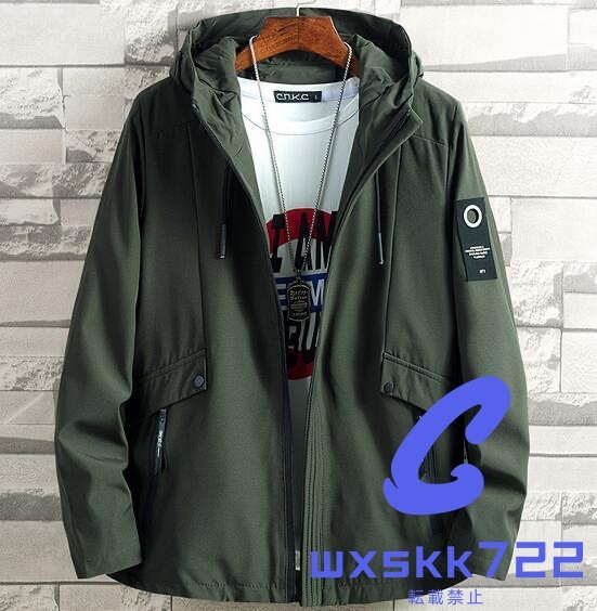 人気新入荷マウンテンパーカー メンズ 春秋 ジャケット ウインドブレーカー ブルゾン ジャンパー M~7XL 黒 3色拍卖