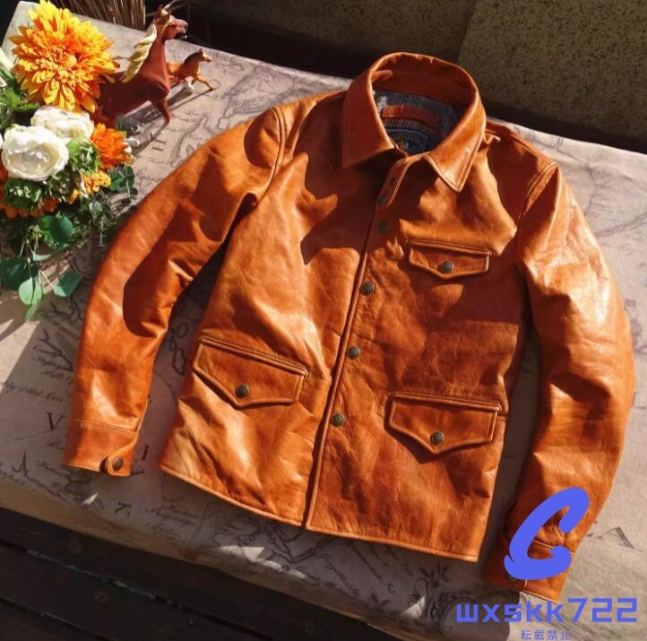 人気美品★ ブレーキマン 馬革 植鞣し ホースハイド レザージャケット コート 本革 革ジャン ジャンパー アメカジ レトロ Lサイズ拍卖