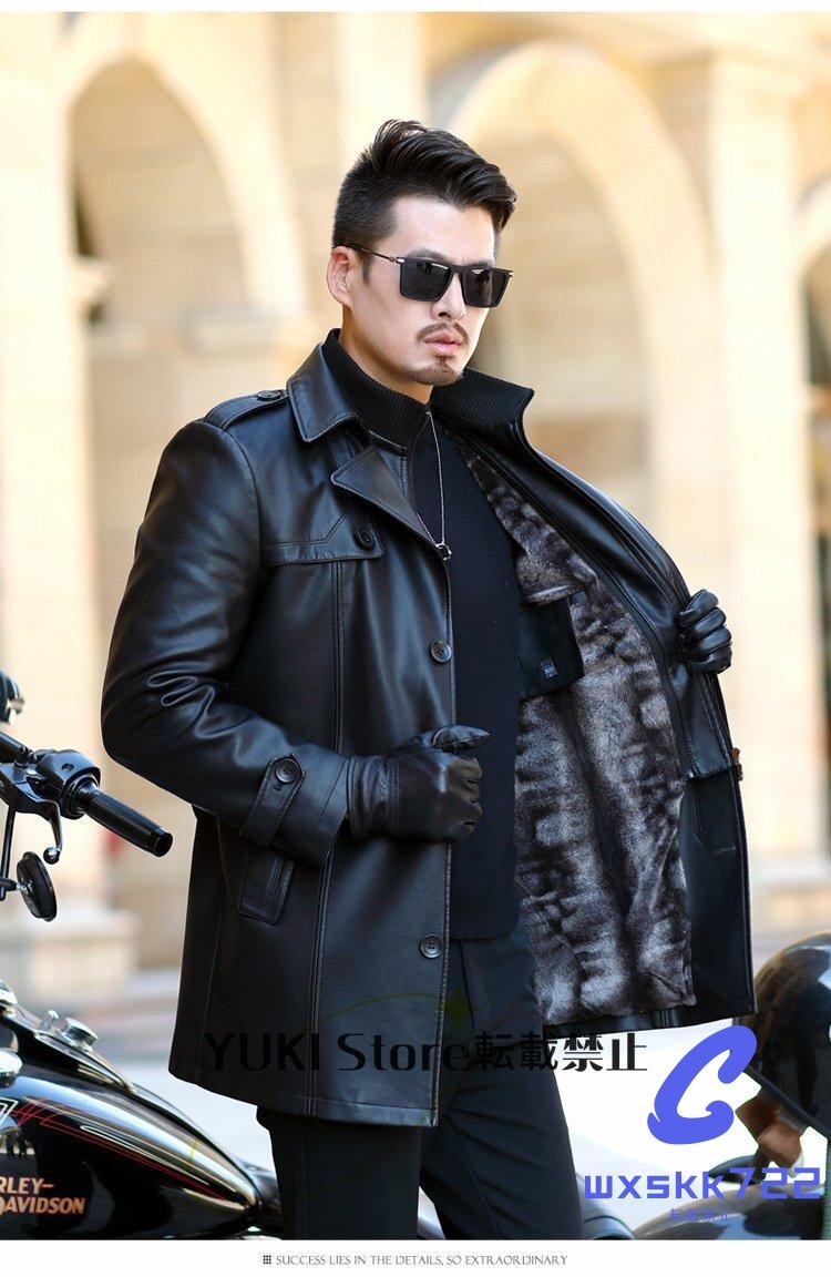 レザーコート 革コート 裏起毛コート レザーPコート レザージャケット メンズ バイク ウエストベルトハーフコート ブルゾン アウター 春秋拍卖