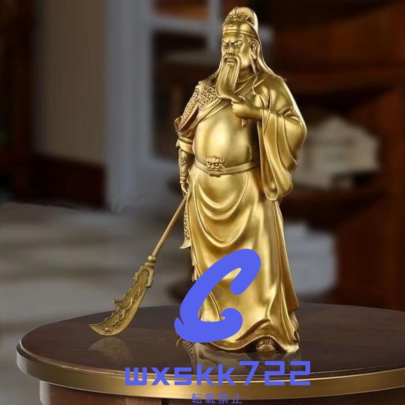 銅製 関公像 武財神 関羽 関二爺 置き物 鎮宅 風水開運 供養品 縁起物拍卖