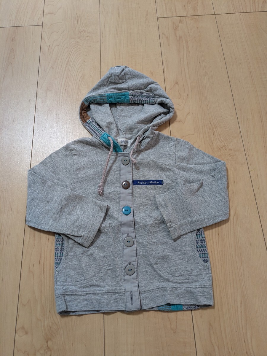 RAGMARTラグマート 90cm 薄手カーディガン パーカー グレー拍卖