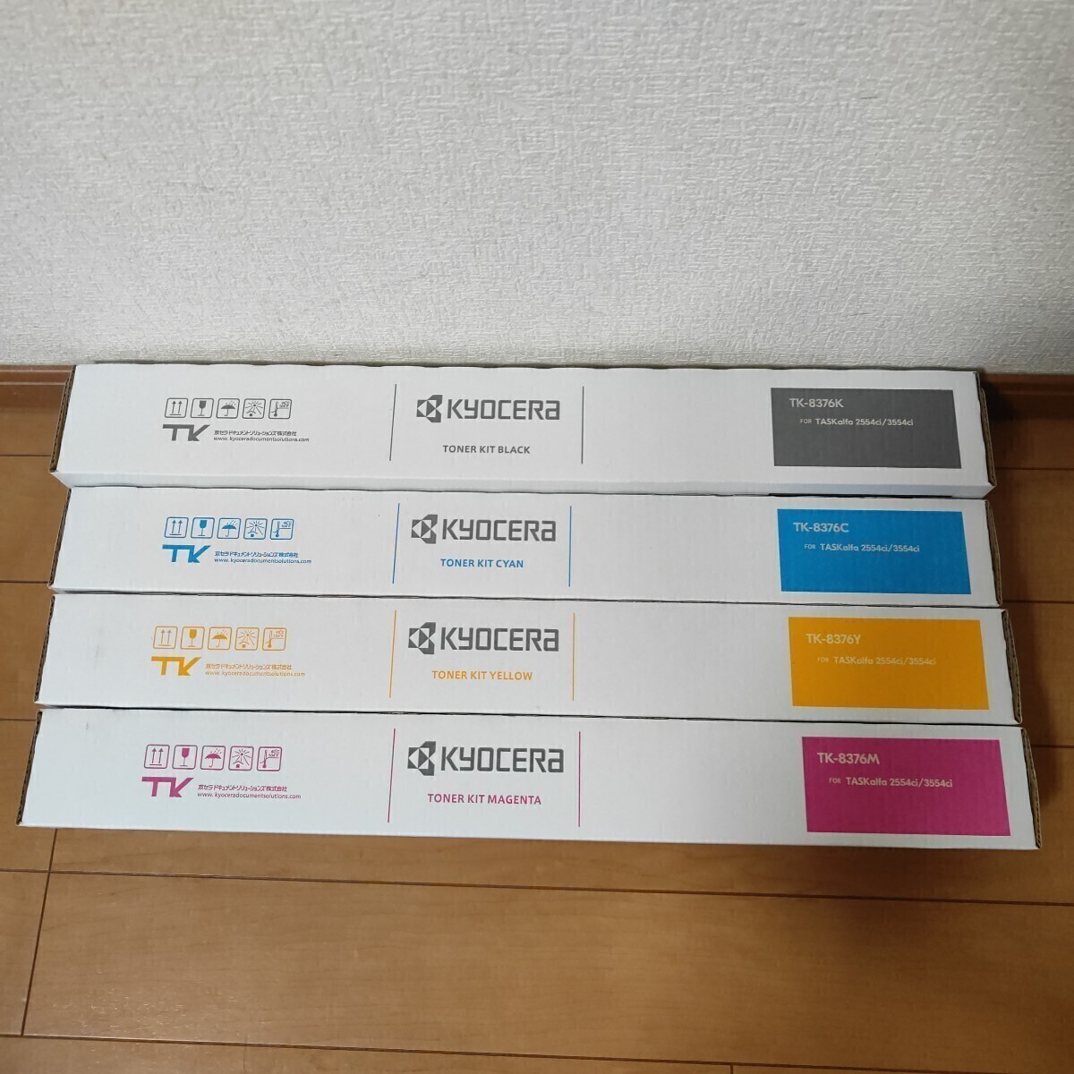 ◆未開封・未使用◆4色4本セット◆京セラ 純正トナー◆TK-8376K TK-8376Y TK-8376M TK-8376C◆TASKalfa 2554ci 3554ci 用拍卖
