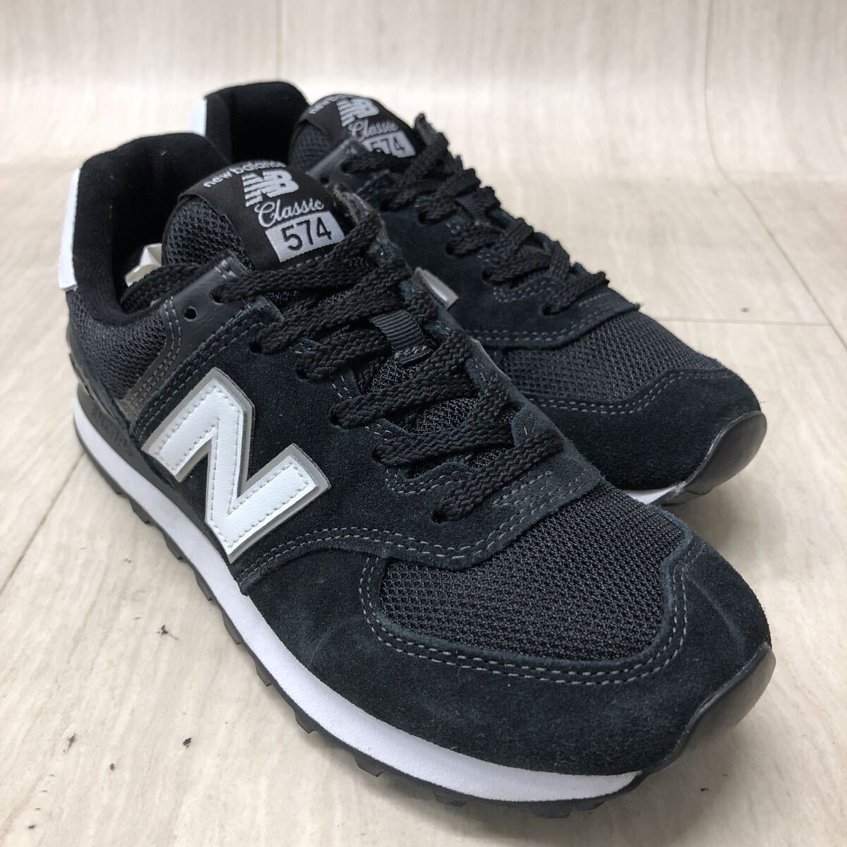 M326 FN-251024-1934 New Balance ニューバランス Classic クラシック 574 ローカットスニーカー カジュアル ブラック 男の子 23.5cm拍卖