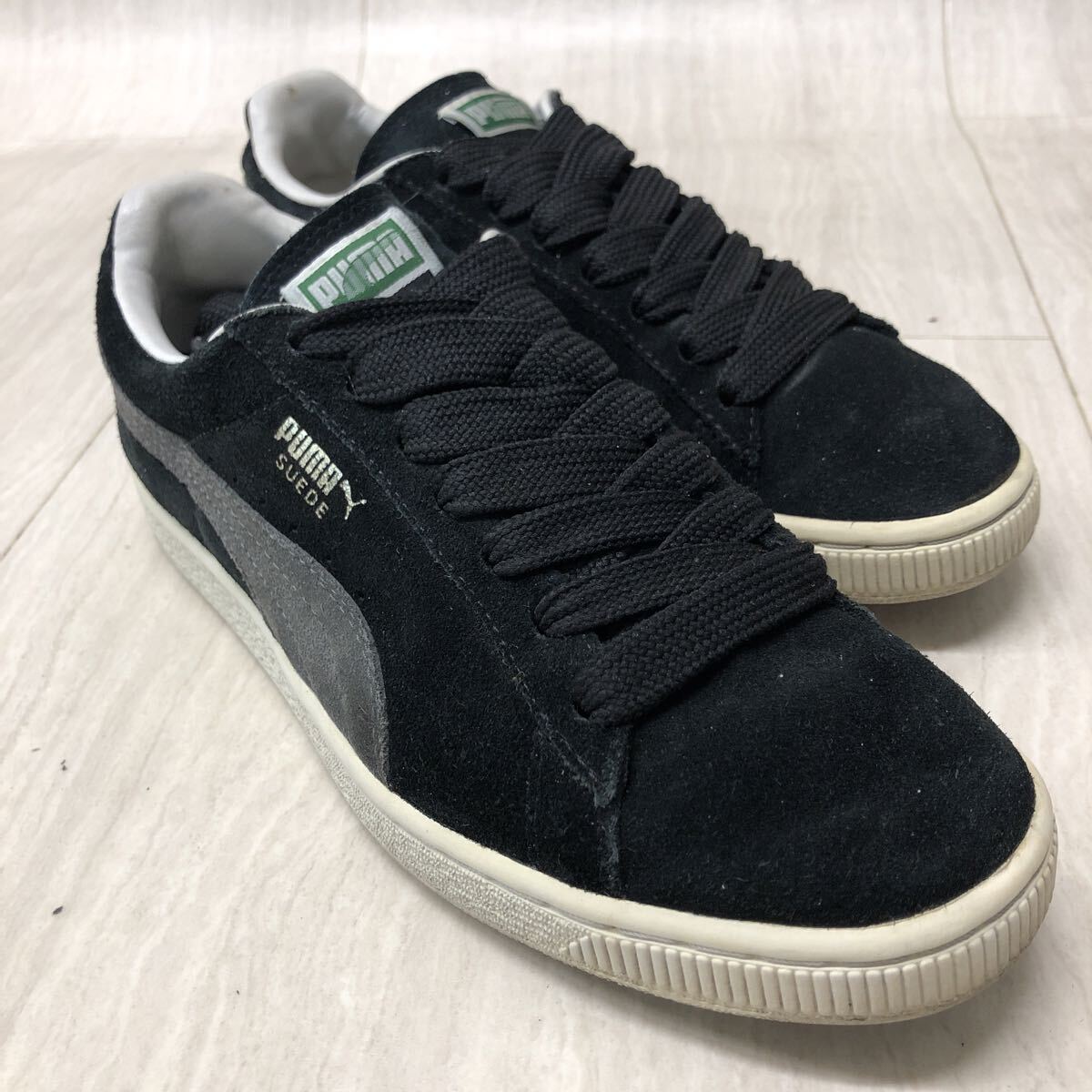 M330 FK-251029-413 PUMA プーマ SUEDE スエード ローカットスニーカー カジュアルスニーカー ブラック メンズ 24.5cm拍卖
