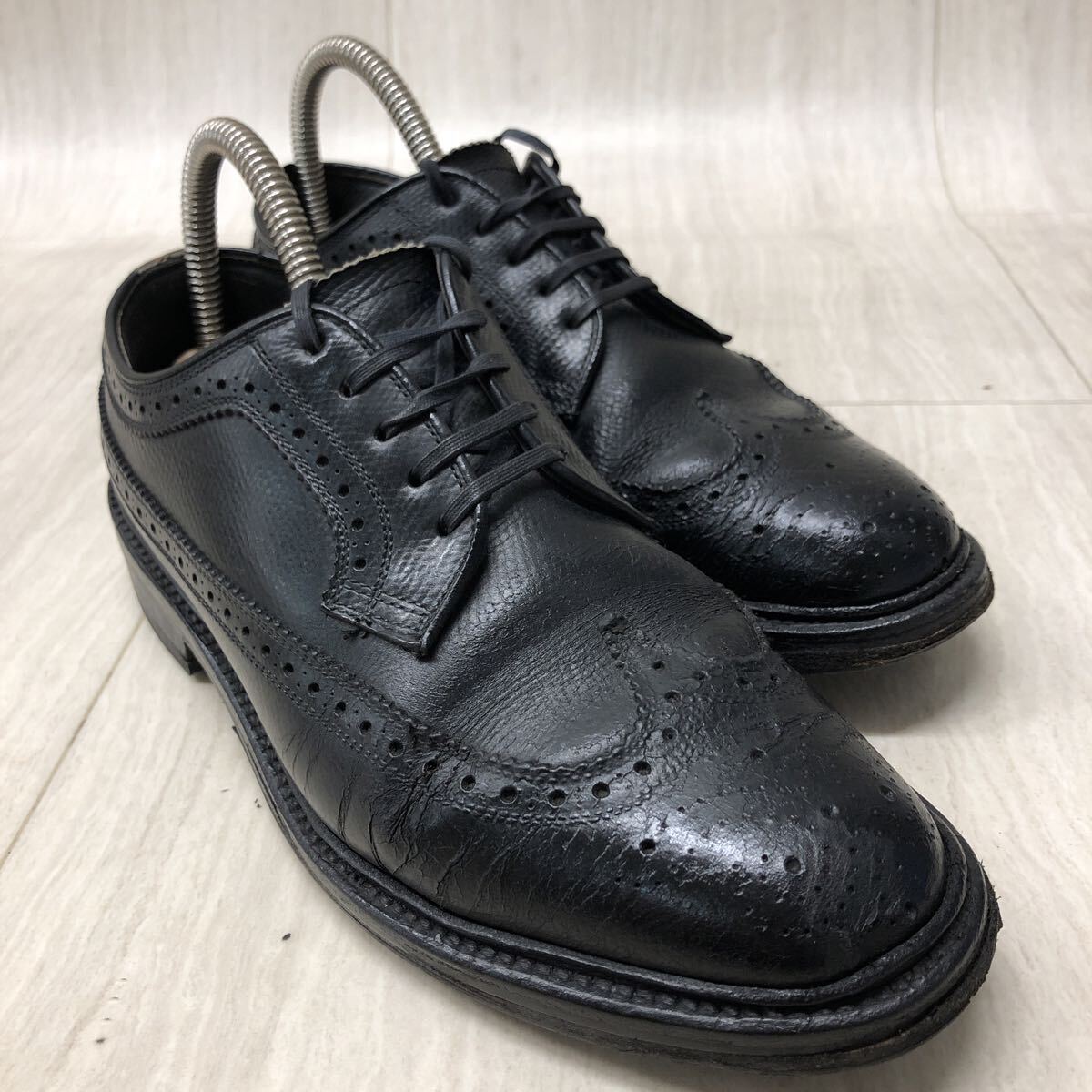 M336 FN-251031-306 REGAL リーガル ウイングチップ ビジネスシューズ レザーシューズ ドレスシューズ ブラック メンズ 23.5EEE拍卖