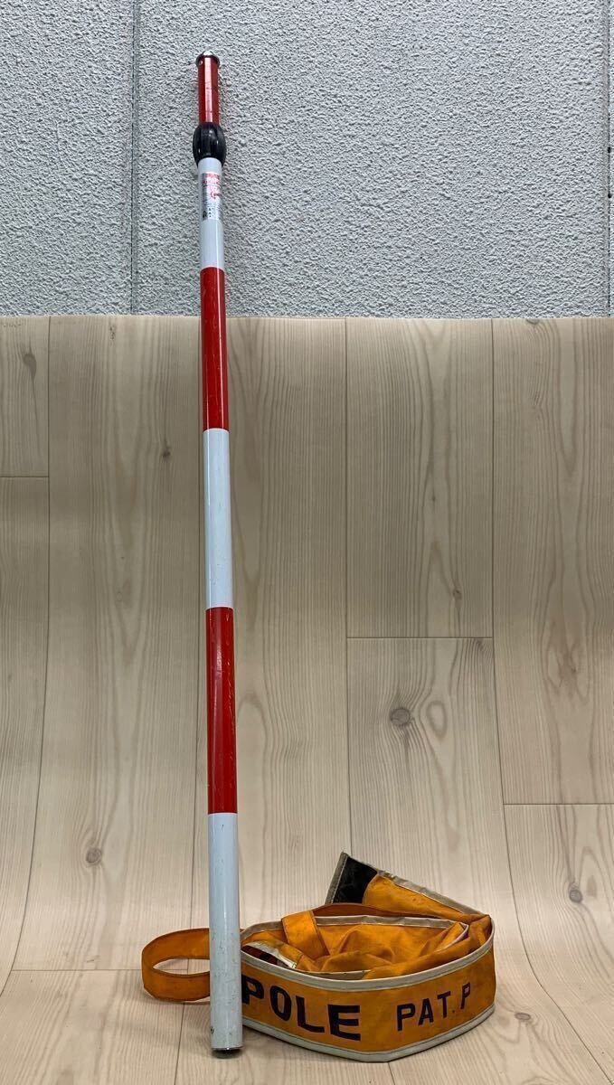 N941 SD-251024-2183 Myzox マイゾックス Eタイプ 測量機器 プリズムポール ポール 上下段赤白塗装 一般測量 森林測量拍卖