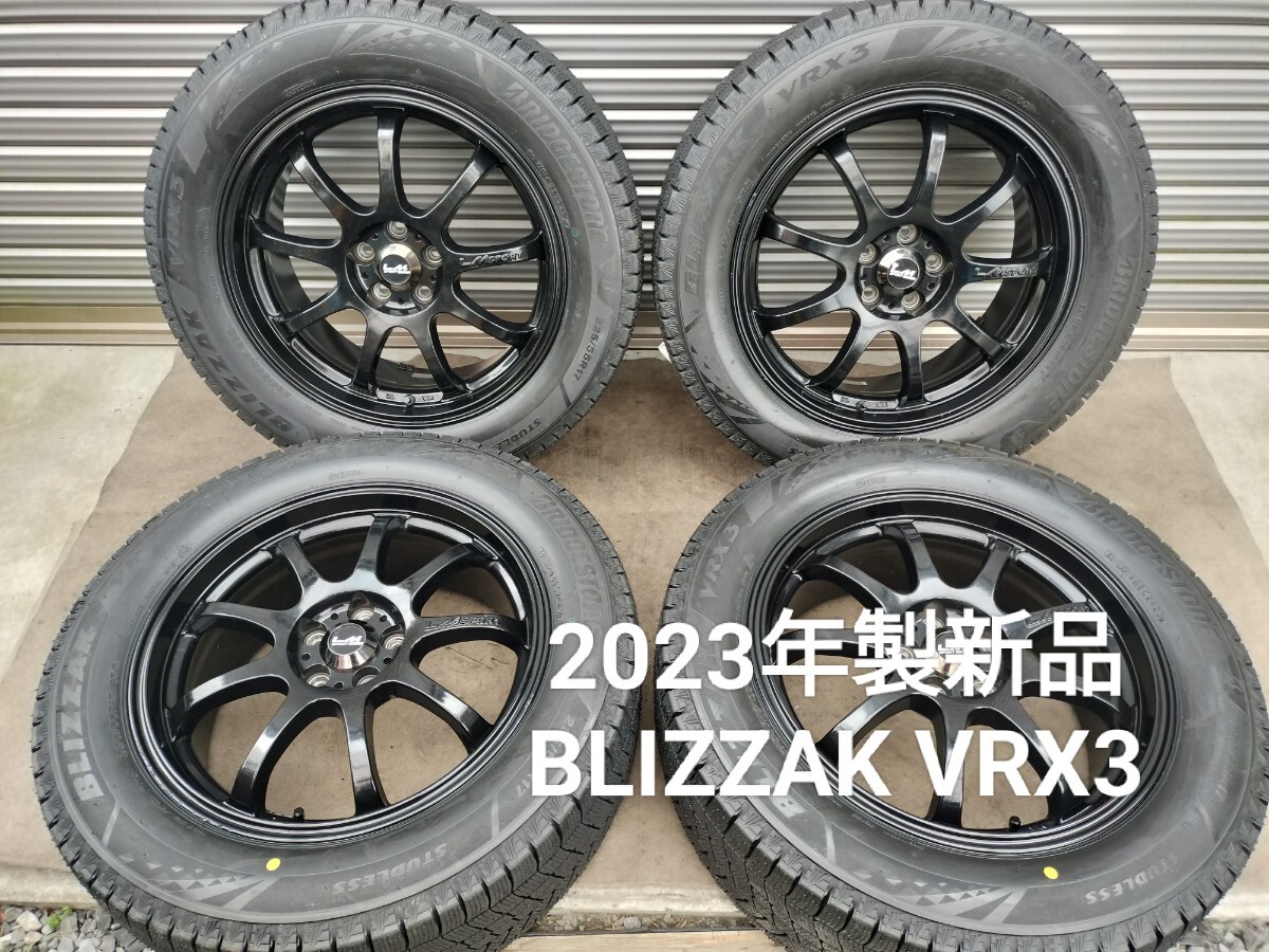 2023年製新品スタッドレス LM SPORT 中古品 17インチ 17×7.5J 5H PCD100 +50 BS BLIZZAK VRX3 225/55R17★国内製 スバル フォレスター等に拍卖
