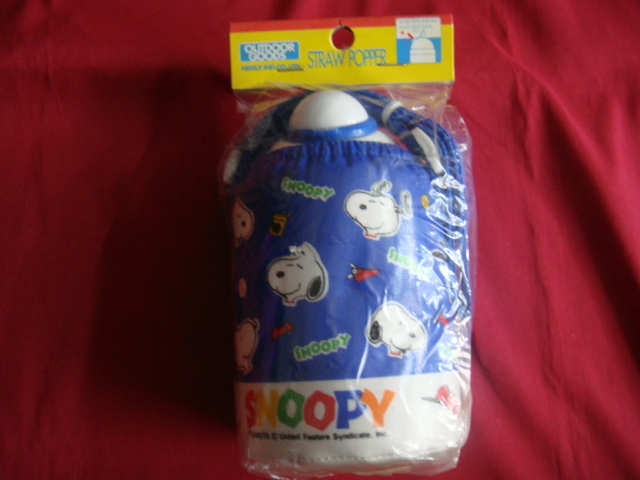 SNOOPY・スヌーピー^,,._STRAW POPPER/ストローパッパー*500ml・水筒(ストローカバーを開けるとストローがでてきます!!)_.,,^「未使用品」拍卖