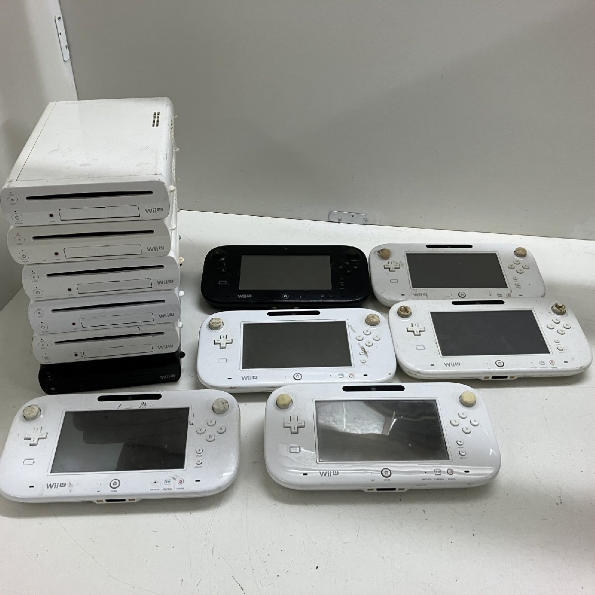 ◆ 【ジャンク品】 Nintendo ニンテンドー 12点 まとめ商品 WiiU 本体 コントロールパッド 現状品 14.2kg拍卖