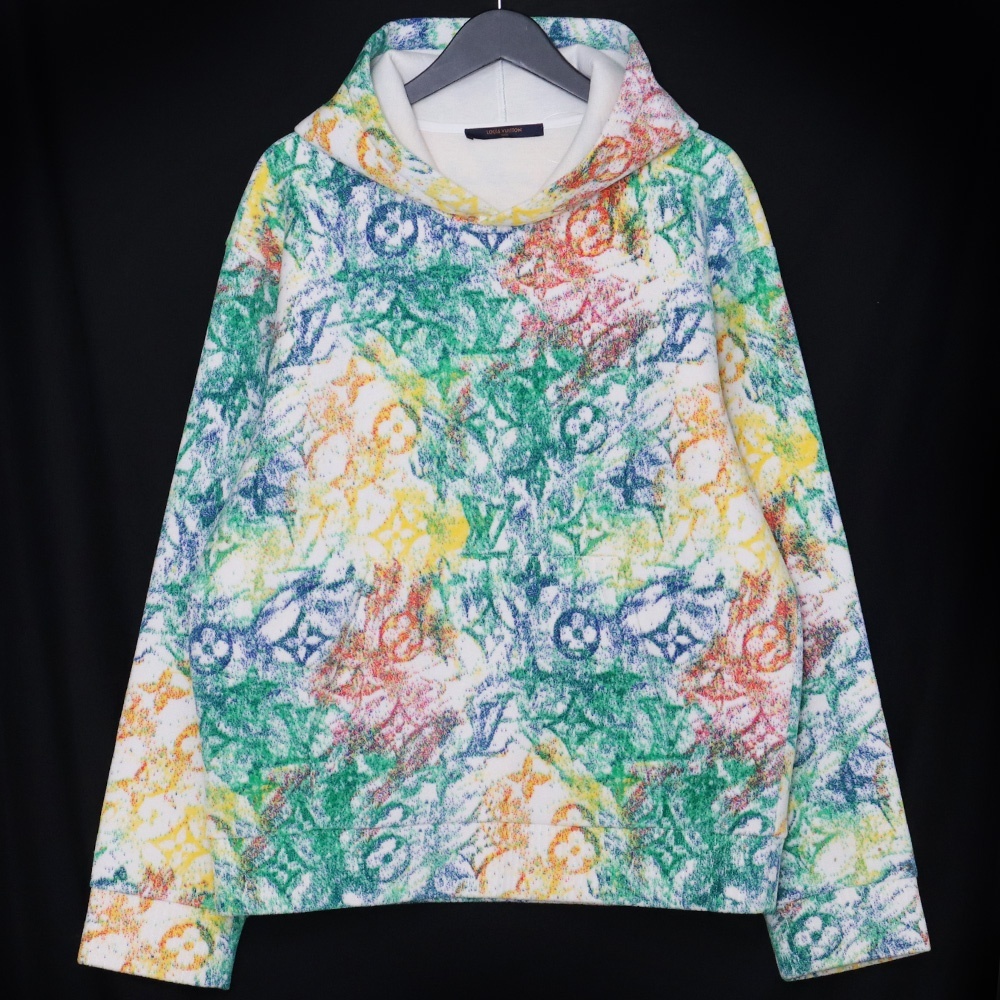 LOUIS VUITTON パステルモノグラムベルベットパーカー L RM211M ZMJ HKY18W ルイヴィトン 総柄 Velvet Pastel Monogram Jacquard Hoodie拍卖