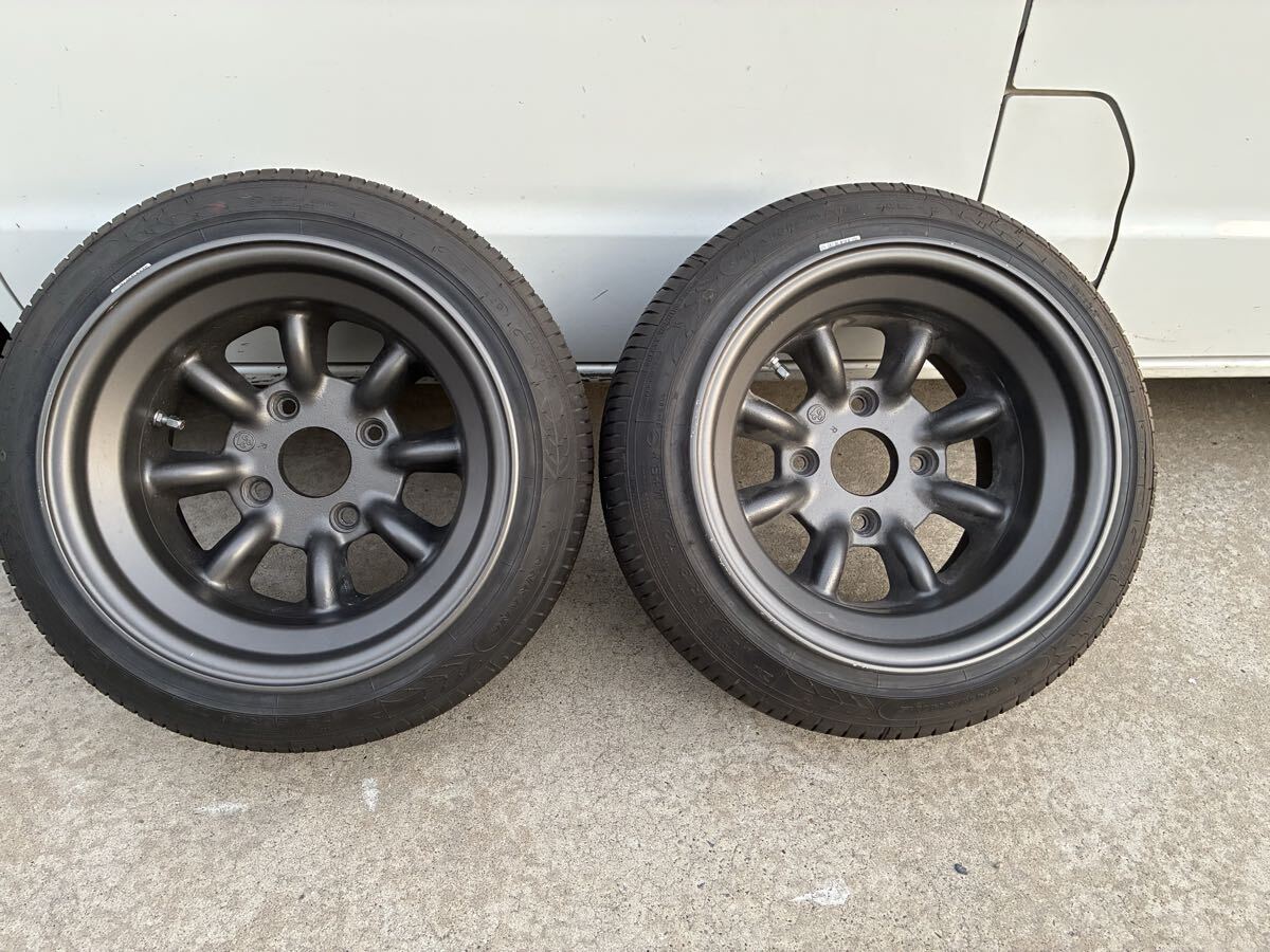 ワタナベ 9.0j Rタイプ PCD114.3 4H 深リム サニトラ サニー 9j 175/50r13 2本セット拍卖