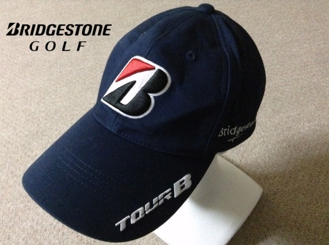 ★中古★ブリヂストンオープン ゴルフ ツアーB キャップ 紺色 ネイビー 帽子 ラウンド 刺繍ロゴ BRIDGESTONE GOLF TOUR B拍卖