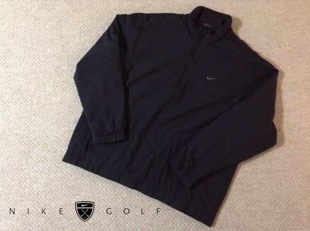 ★中古★ナイキ ゴルフ 中わた ハーフジップジャケット 黒 ブラック メンズ XLサイズ 刺繍ロゴ NIKE GOLF 古着 オールド ヴィンテージ 00s拍卖
