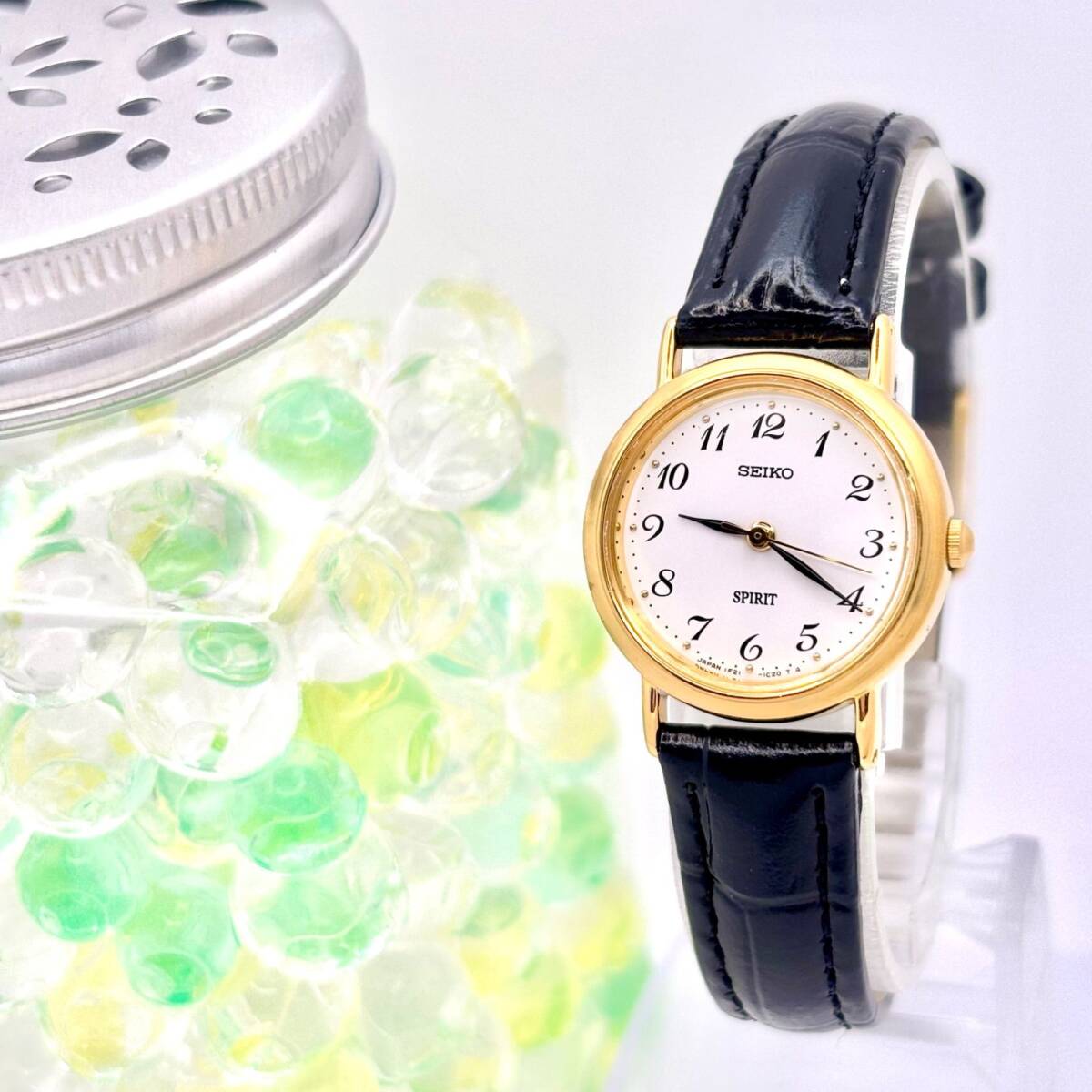 【美品/新品電池】SEIKO セイコー SPIRIT スピリット レディース 腕時計 ゴールド 1F21-0H70 080156 新品ベルト拍卖