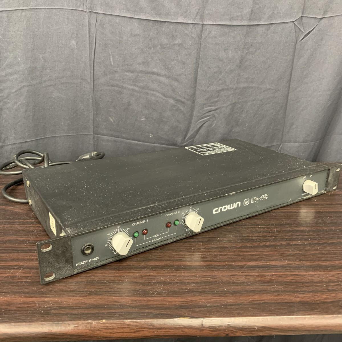 M【売り切り】CROWN クラウン 業務用パワーアンプ D-45 XLR端子 音響機材 オーディオ機器 現状品 拍卖