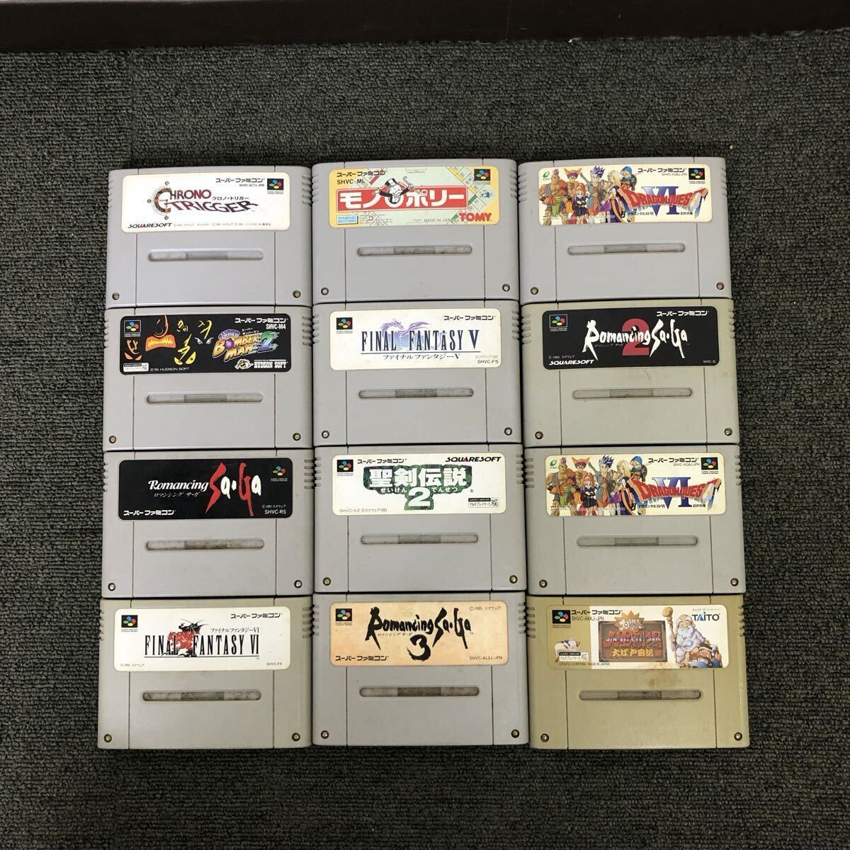 □【売り切り】Nintendo 任天堂 スーパーファミコンソフト12点まとめ FFⅥ ロマンシングサガ ドラクエⅥ etc... レトロゲーム 当時物拍卖