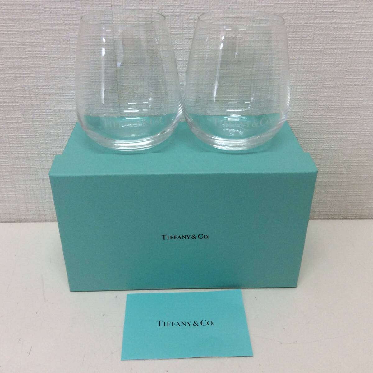 ■5330 TIFFANY & Co. ティファニー ペアグラス タンブラー ガラス 小物 箱あり 保管品拍卖