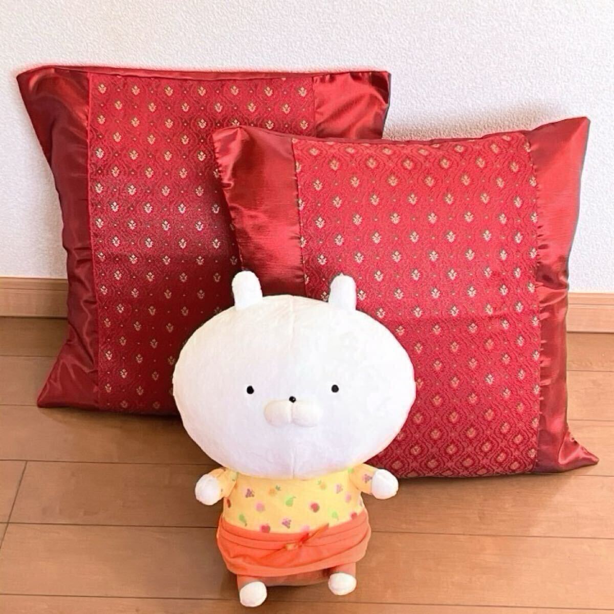 《ハンドメイド》タイシルク アジアン柄クッションカバー2枚セット【H069ヤ】拍卖