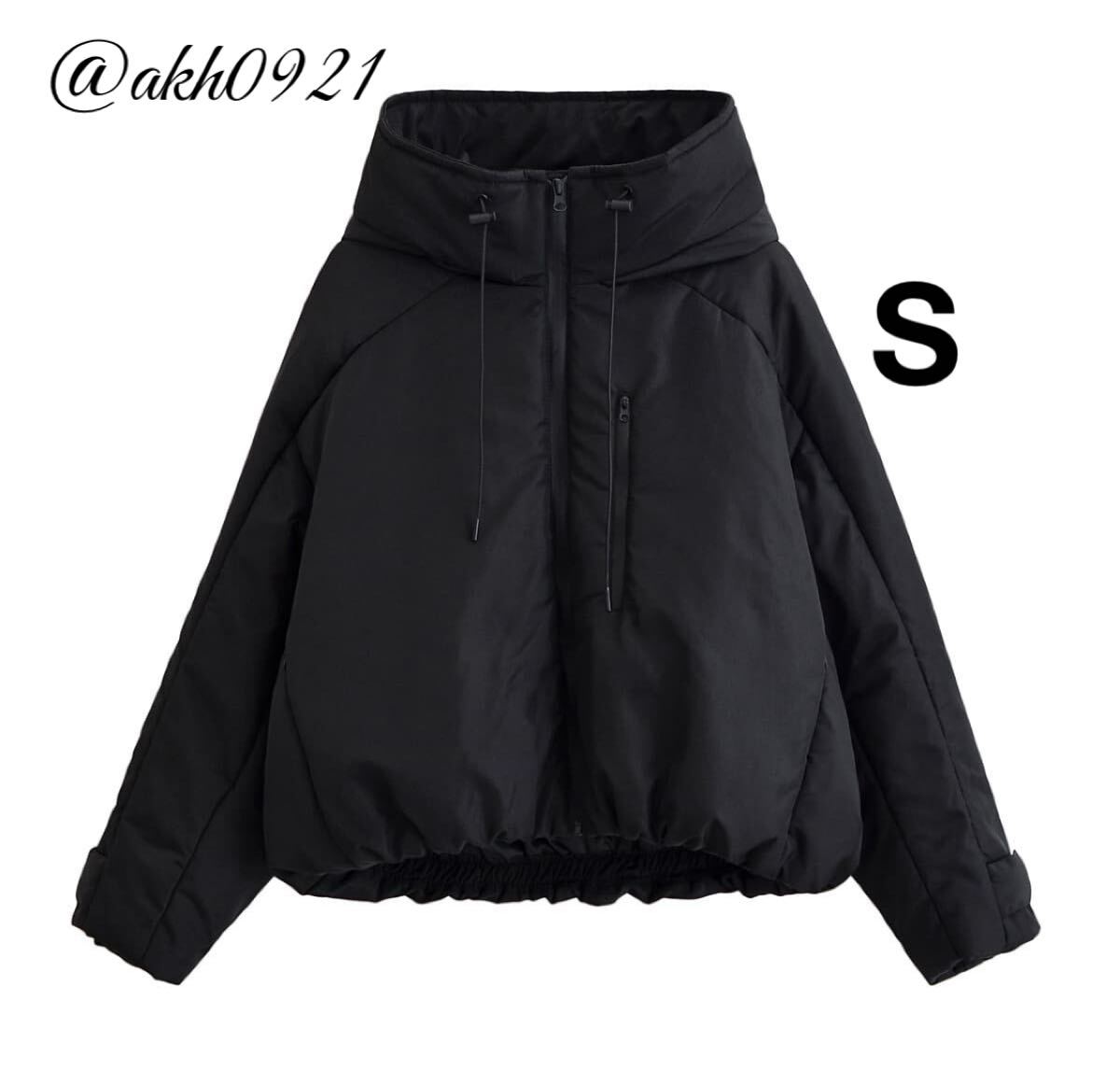 新品★秋新作★vintage ヴィンテージ レトロ ブラック 中綿 ダウンジャケット ジャンパー アウター Sサイズ レディース★ZARA 好きな方に拍卖