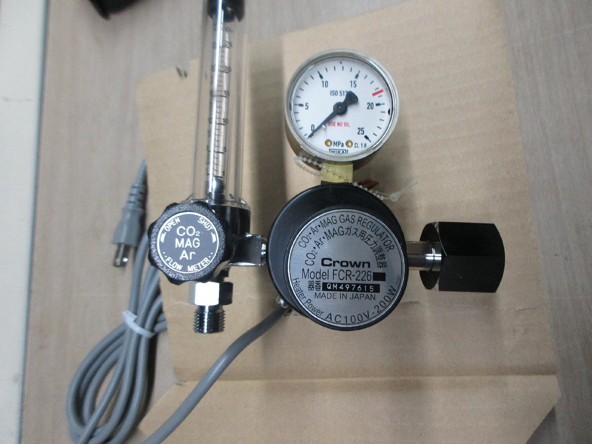 01311 ユタカ 溶接用ヒーター付圧力調整器 FCR-226 Ar CO2 MAG 25L/min拍卖