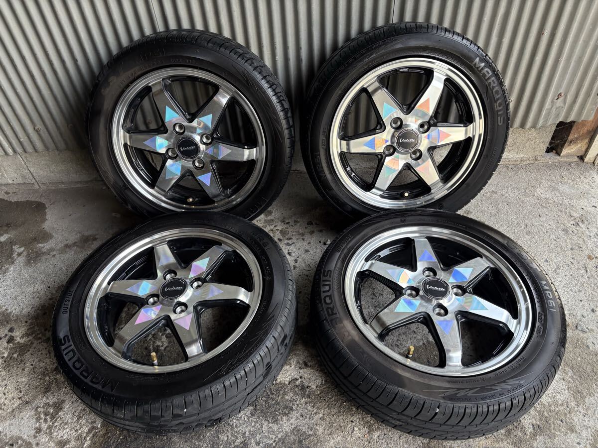11,999円売切&溝ありValette ヴァレット165/55R14 4.5J +45 PCD100 23年製造拍卖