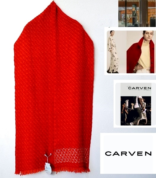 タグ付き未使用/CARVEN PARIS/カルヴェン/オールカシミヤストールショール/拍卖