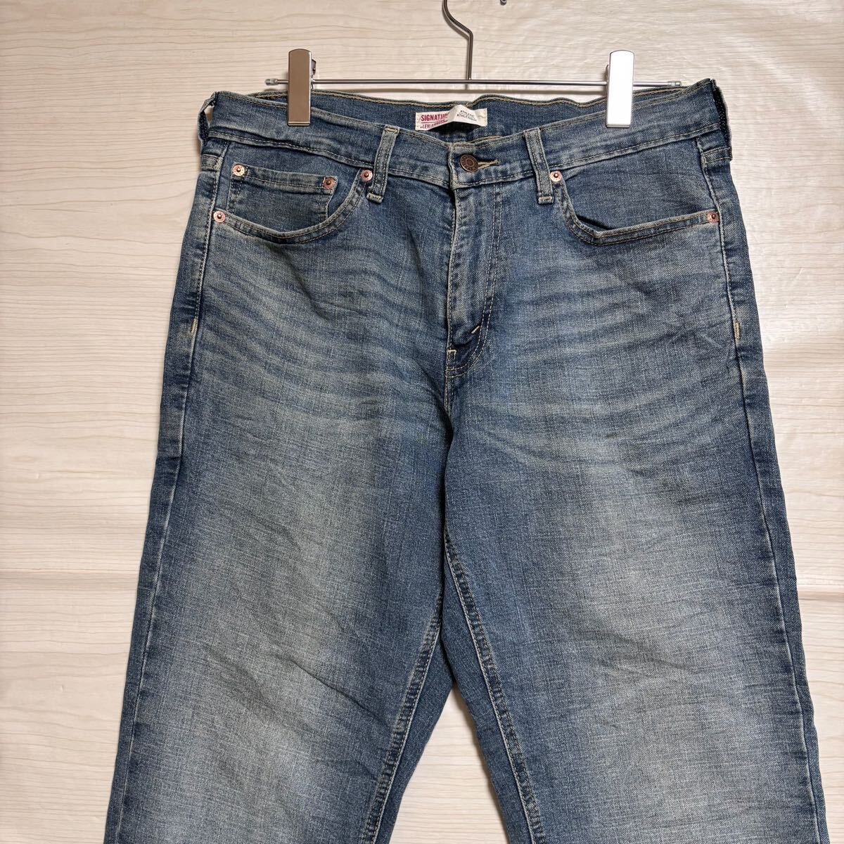 Levi's リーバイス デニムパンツ ストレートジーンズ サイズL相当 アイスブルー ライトインディゴ コットン メンズ ボトムス(45)拍卖