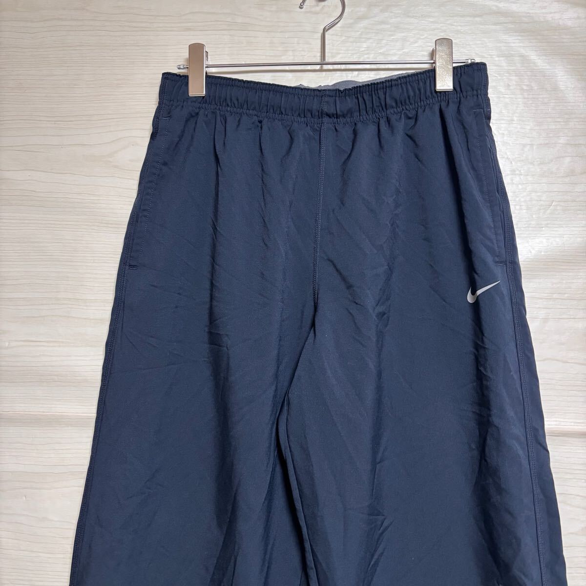 NIKE ナイキ ナイロンパンツ シャカパン イージーパンツ ウエストゴム サイズL ネイビー 紺色 ポリエステル メンズ ボトムス(45)拍卖