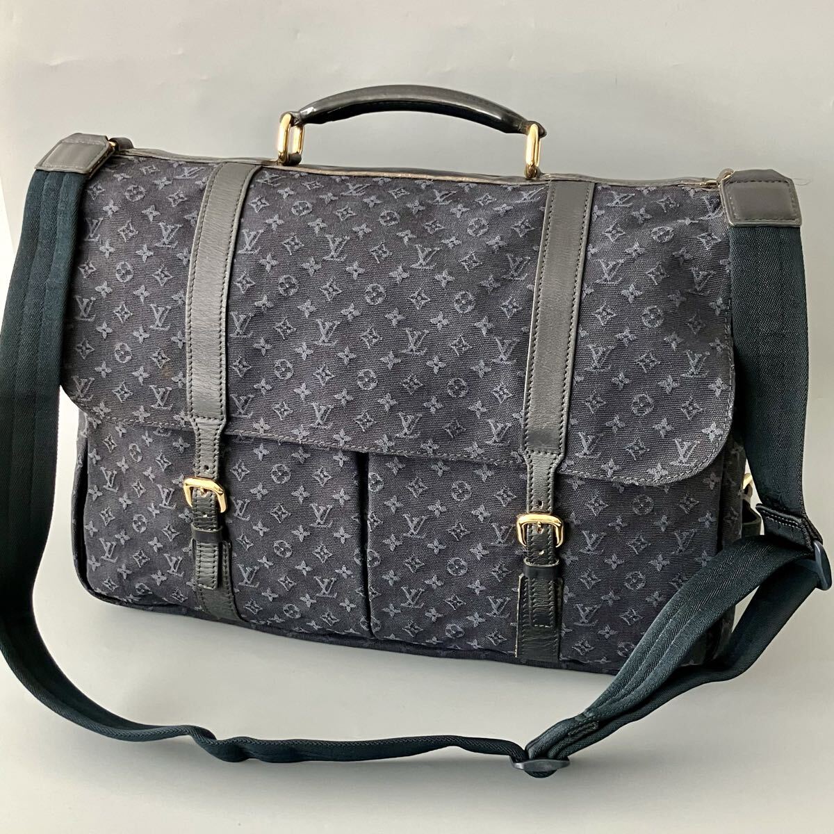 ●フランス製 LOUIS VUITTON ルイヴィトン モノグラムミニ ドゥニーズ ブリーフケース 書類カバン/ショルダーバッグ/M42311/中古 拍卖