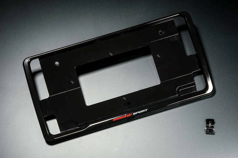 Monster Sport モンスタースポーツ ナンバーフレーム 汎用 グロスブラック拍卖