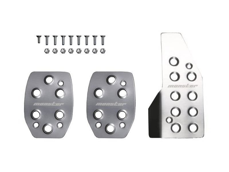 モンスタースポーツ スポーツドライビングペダルカバー クリヤアルマイト アルトワークス HA36S 15.12~(1型~3型) R06A ターボ FF/4WD 5MT拍卖