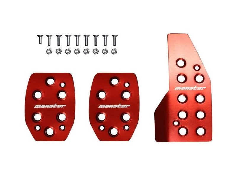 Monster Sport モンスタースポーツ スポーツドライビングペダルカバー レッド アルト HA36S 14.12~(1型~3型) R06A NA FF/4WD 5MT拍卖
