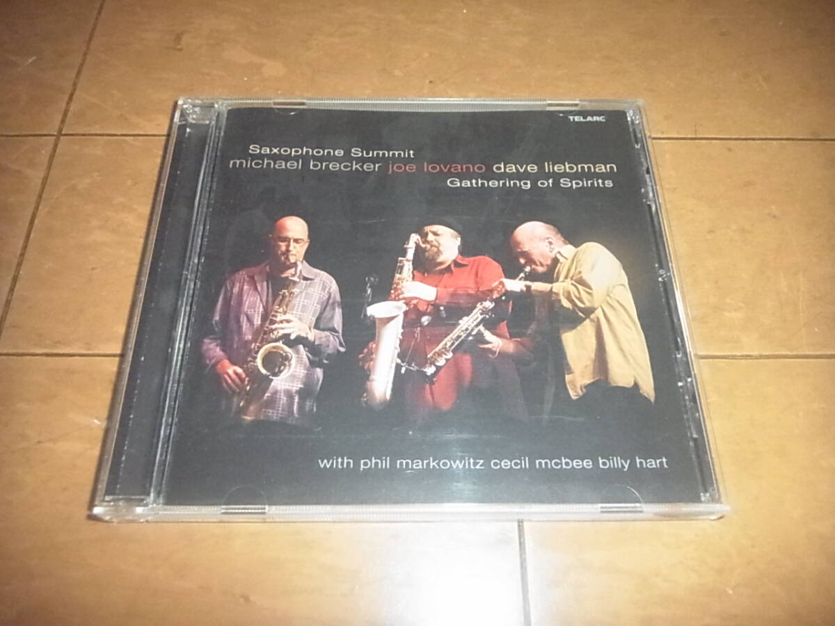 サキソフォン・サミット(マイケル・ブレッカー/デイヴ・リーブマン/ジョー・ロヴァーノ)「ギャザリング・オブ・スピリッツ」傑作/入手困難拍卖