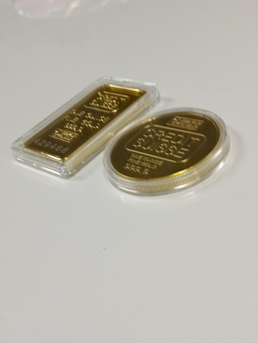 ②2枚セット クレディスイス CREDITSUISSE 丸四角珍品 スイス銀行 インゴット 金塊 ゴールドバー拍卖