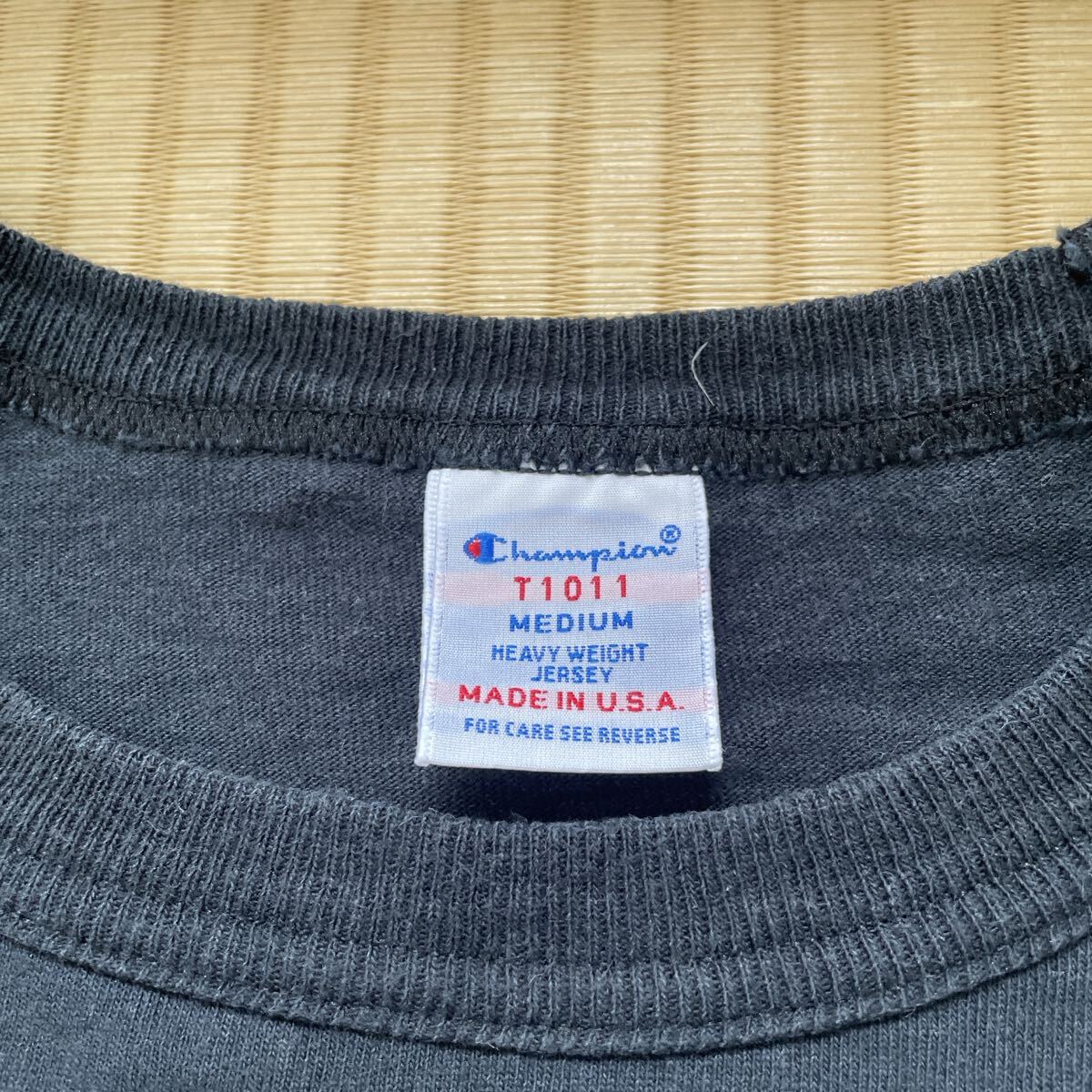 チャンピオン ラグランスリーブTシャツ Champion 七分袖カットソー T1011 アメリカ製 t1011 無地 usa製 champion ラグランT拍卖