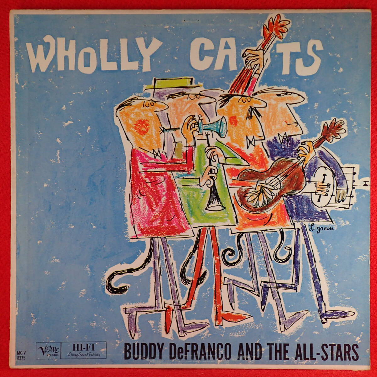 千円開始★神洗浄【ギガレア★VICTOR FELDMAN+CARL PERKINS参加★極美盤+重量盤189g★USオリジナル★VERVE】★BUDDY DeFRANCO /WHOLLY CATS拍卖