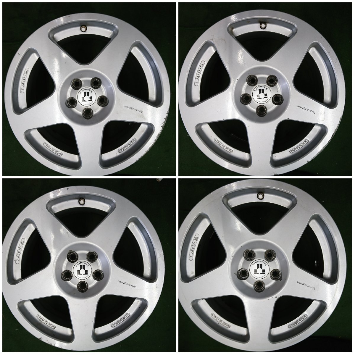 ★中古品★Tecnomagnesio テクノマグネシオ マグネシウム ホイール 17インチ 17×7J+50 100-5H 軽量 タイプ201A【他商品と同梱歓迎】拍卖
