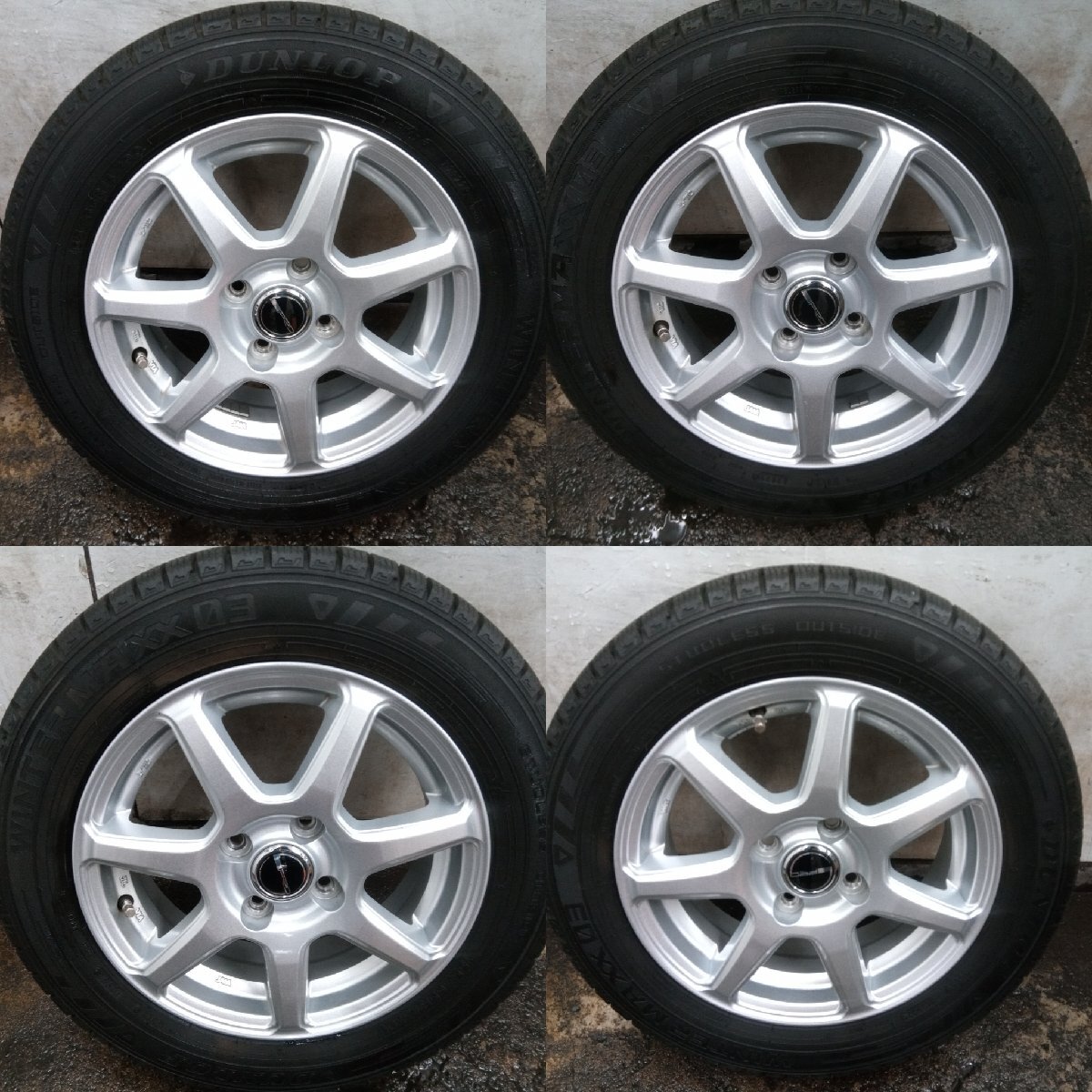 ★バリ溝品★DUNLOP WINTERMAXX03 165/65R14 2022年製 14×5J+39 100-4H スタッドレスタイヤホイールセット 4本 【他商品と同梱歓迎】拍卖