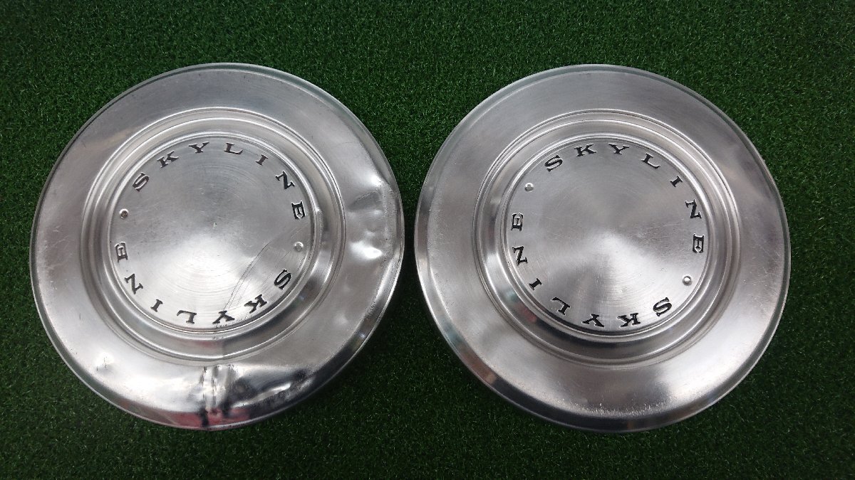 ★ジャンク品★スカイライン ヨンメリ ケンメリ ニッサン 純正 ホイールキャップ センターキャップ 2枚【他商品と同梱歓迎】拍卖