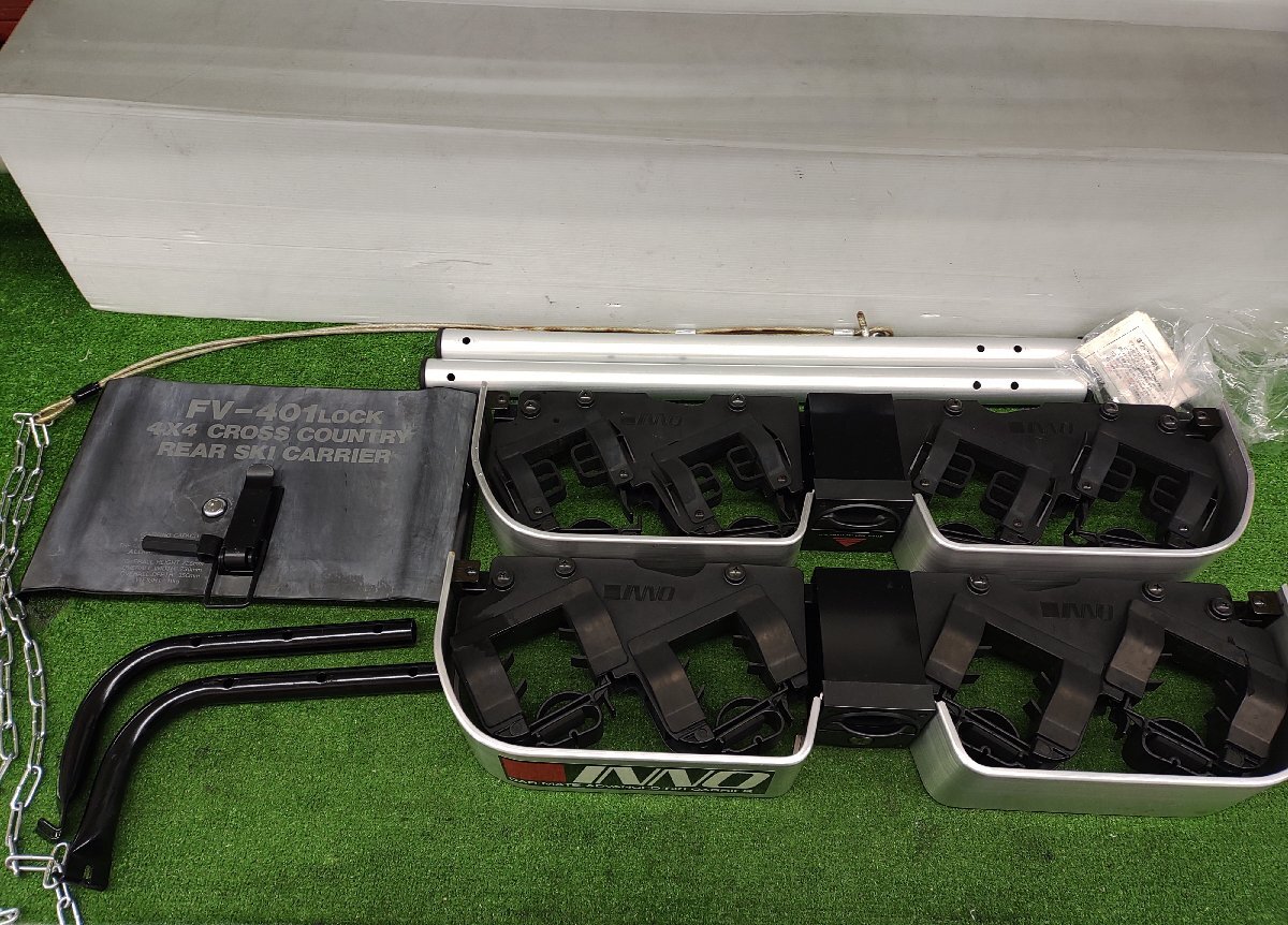 ★中古品★ INNO カーメイト 背面 リア スキー キャリア FV-401【他商品と同梱歓迎】拍卖