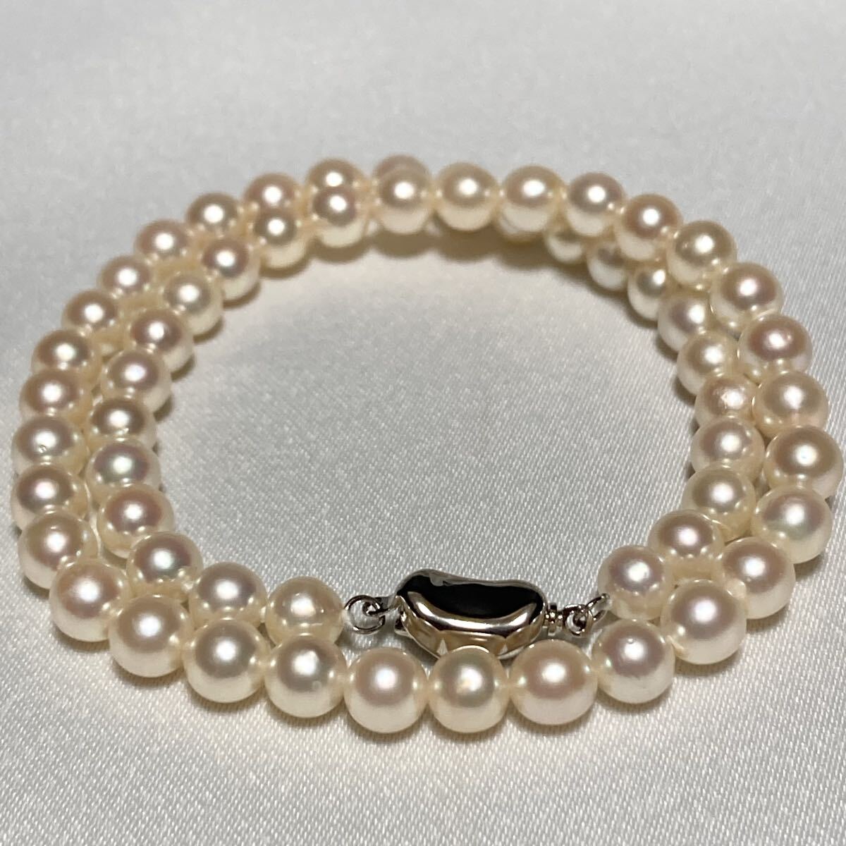 【鑑別書付】あこや真珠 ネックレス 6.5-6.7mm 41cm 26g 本真珠 アコヤ パール pearl SILVER シルバー刻印 SV金具 Pearl necklace【788】拍卖