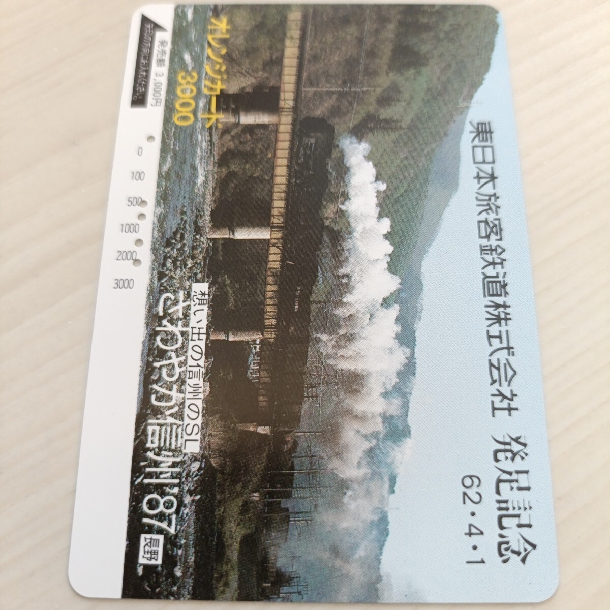 使用済JR東日本オレンジカード 東日本旅客鉄道株式会社 発足記念拍卖